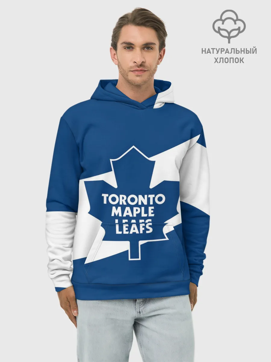 Худи мужской база хлопок / Торонто Мейпл Лифс