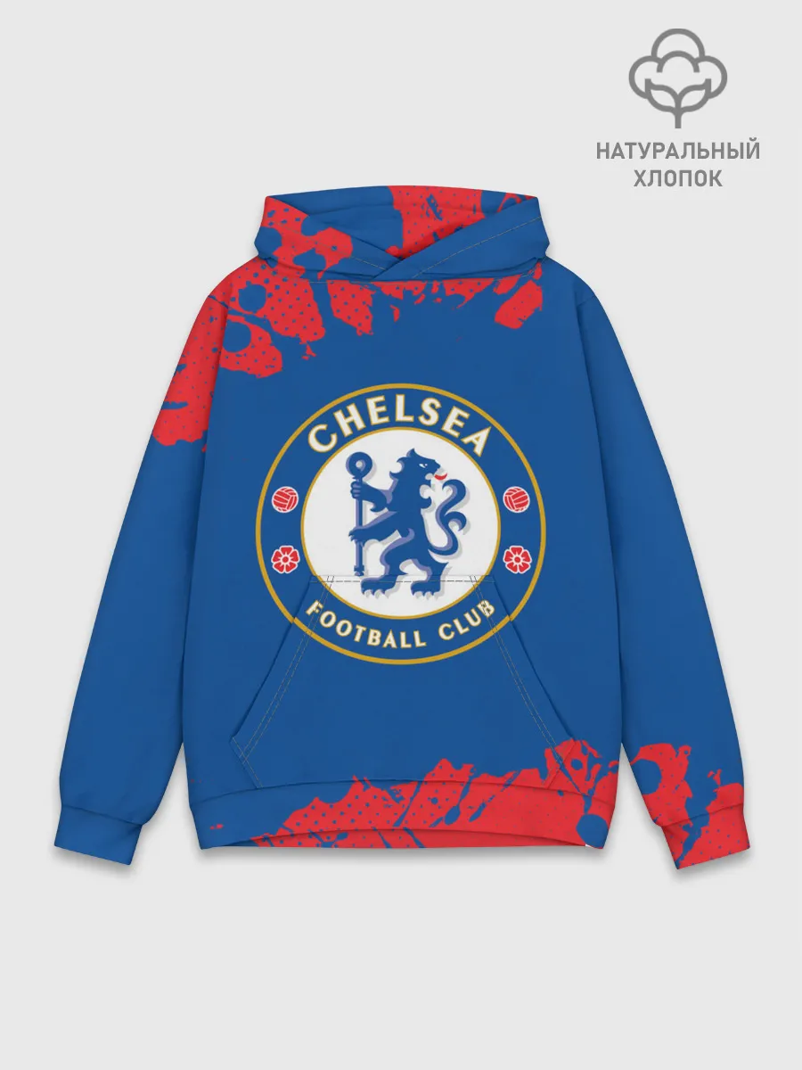 Худи мужской база хлопок / CHELSEA F.C. / ЧЕЛСИ