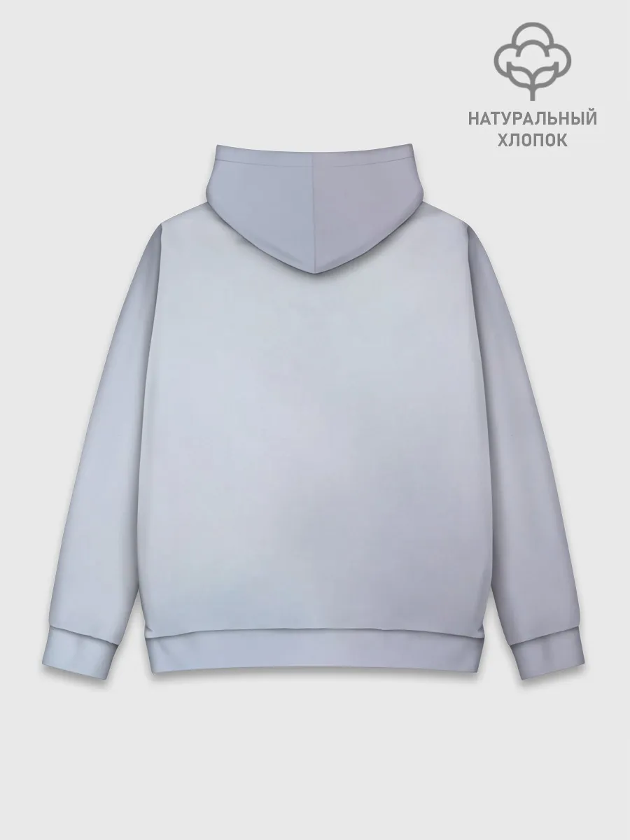 Худи мужской база хлопок / Кот в шарфе