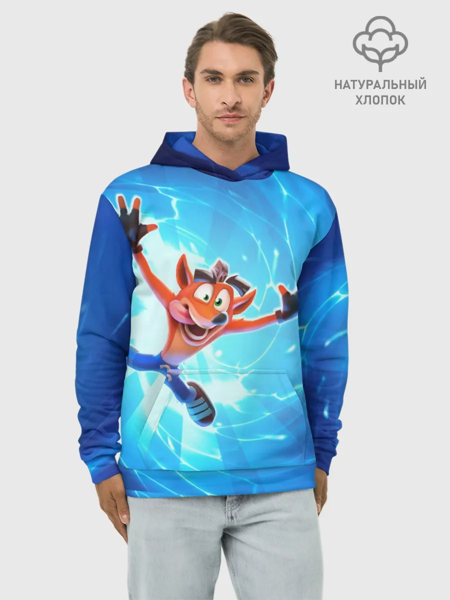 Худи мужской база хлопок / Crash Bandicoot