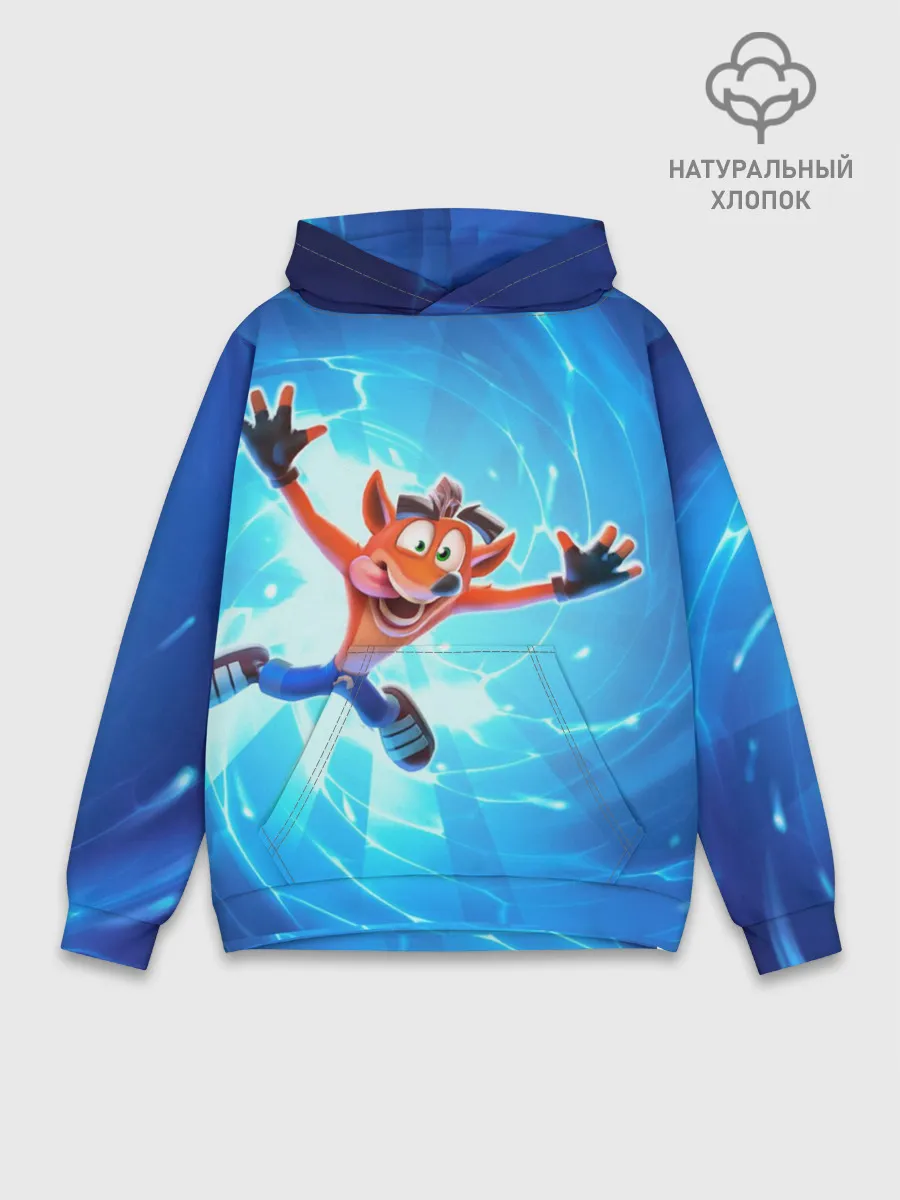 Худи мужской база хлопок / Crash Bandicoot