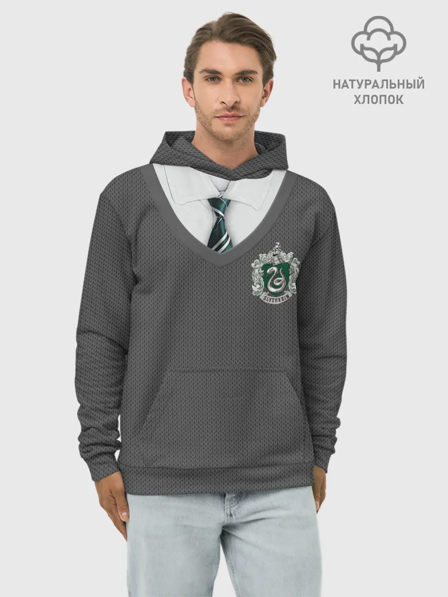 Худи мужской база хлопок / Форма Слизерина