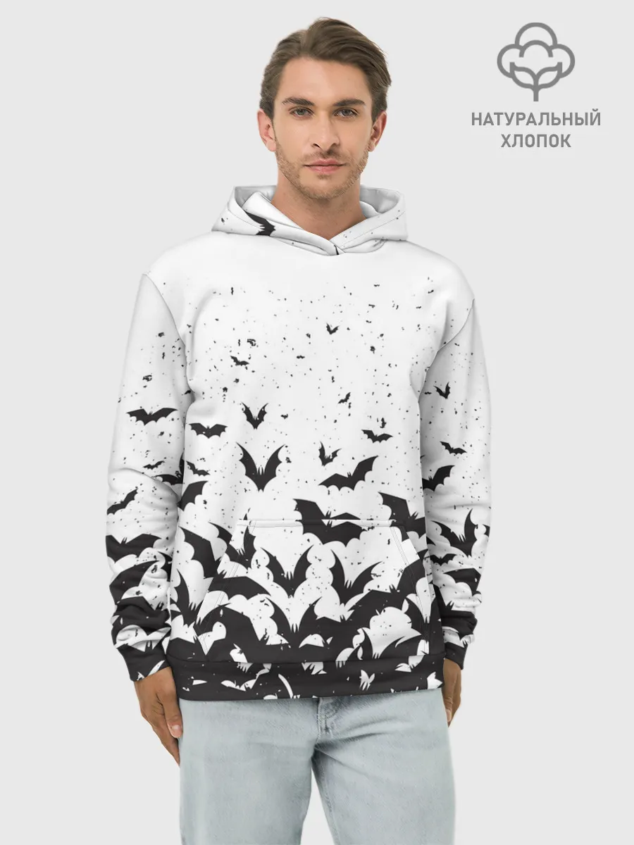 Худи мужской база хлопок / Летучие мыши
