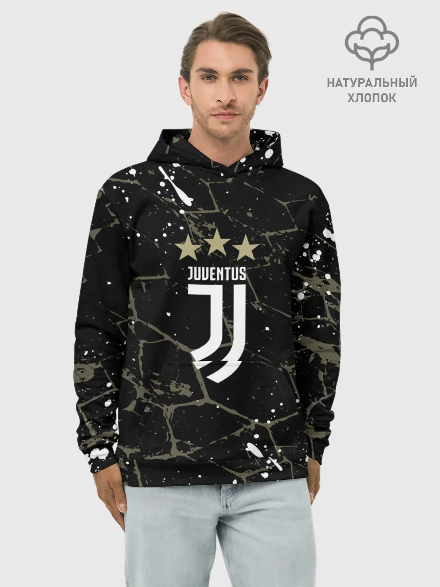 Худи мужской база хлопок / JUVENTUS.