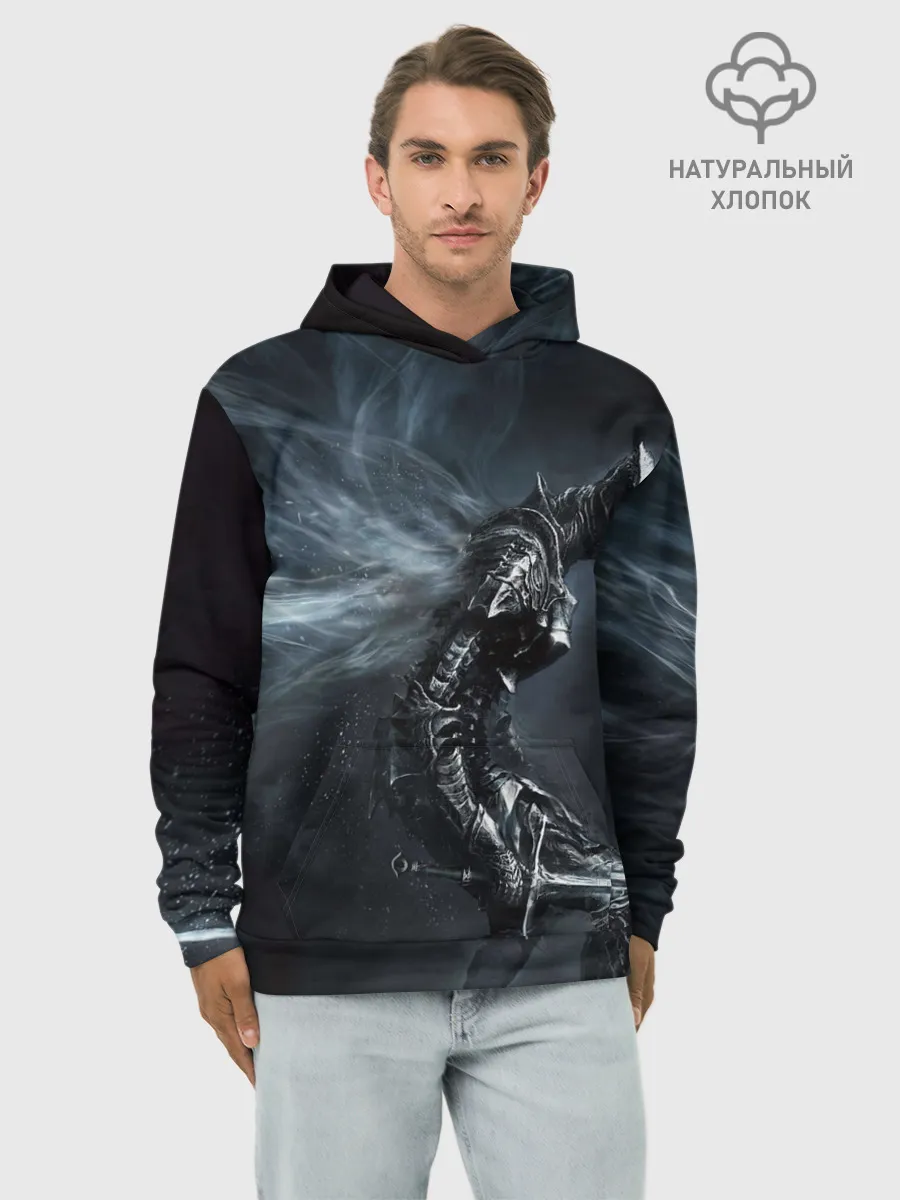 Худи мужской база хлопок / Ночной рыцарь