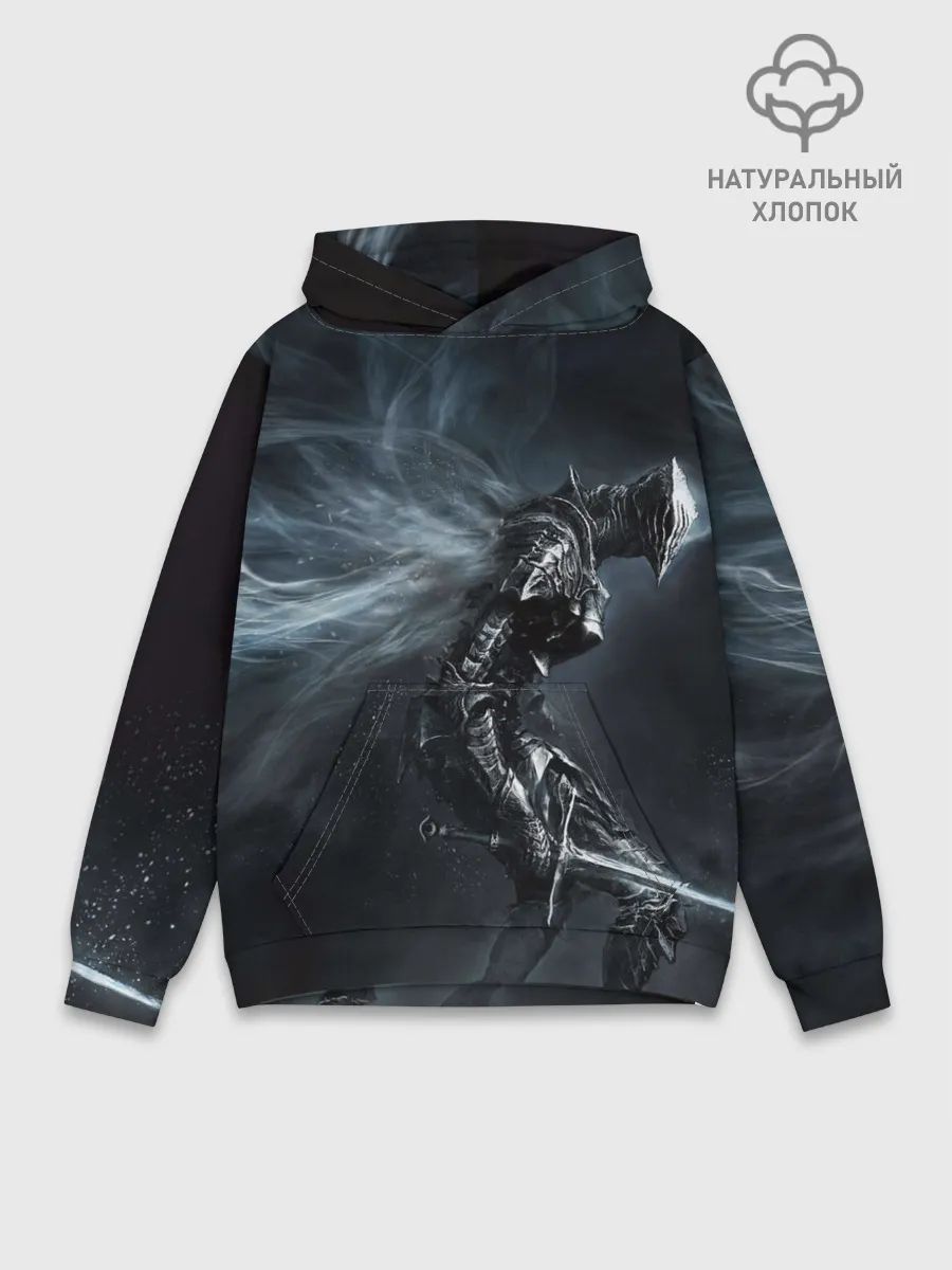 Худи мужской база хлопок / Ночной рыцарь