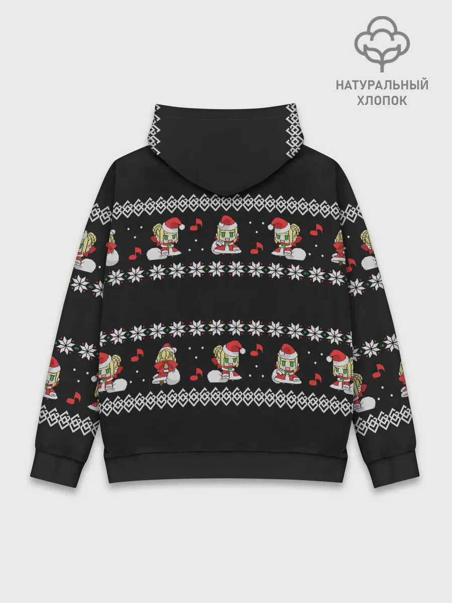 Худи мужской база хлопок / merry christmas padoru