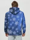 Худи мужской база хлопок / Снежинки.