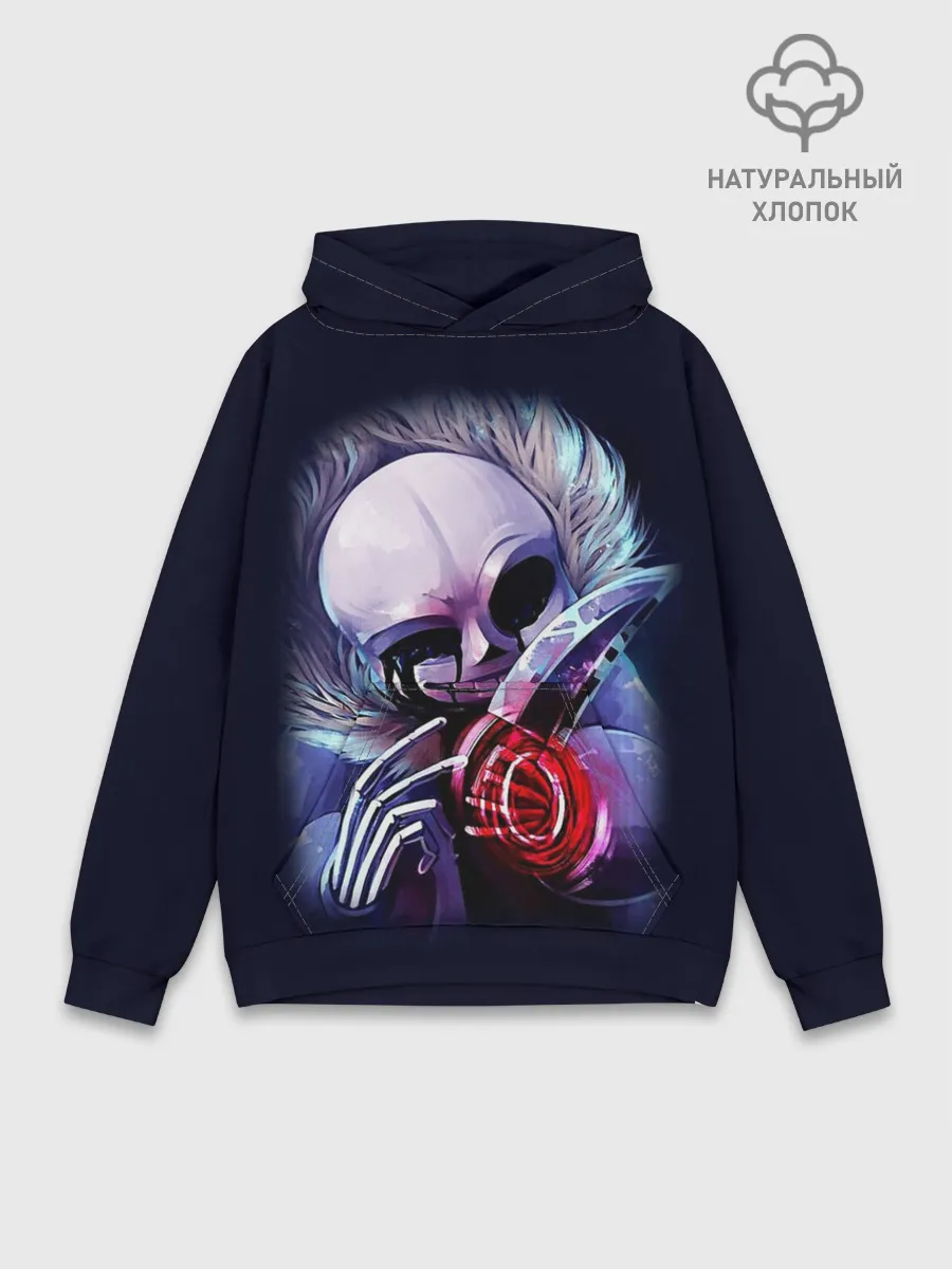 Худи мужской база хлопок / UNDERTALE SANS