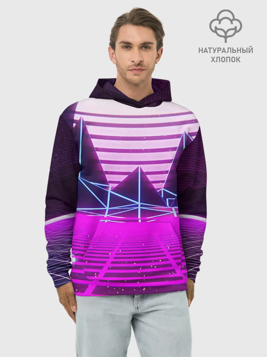 Худи мужской база хлопок / Synthwave