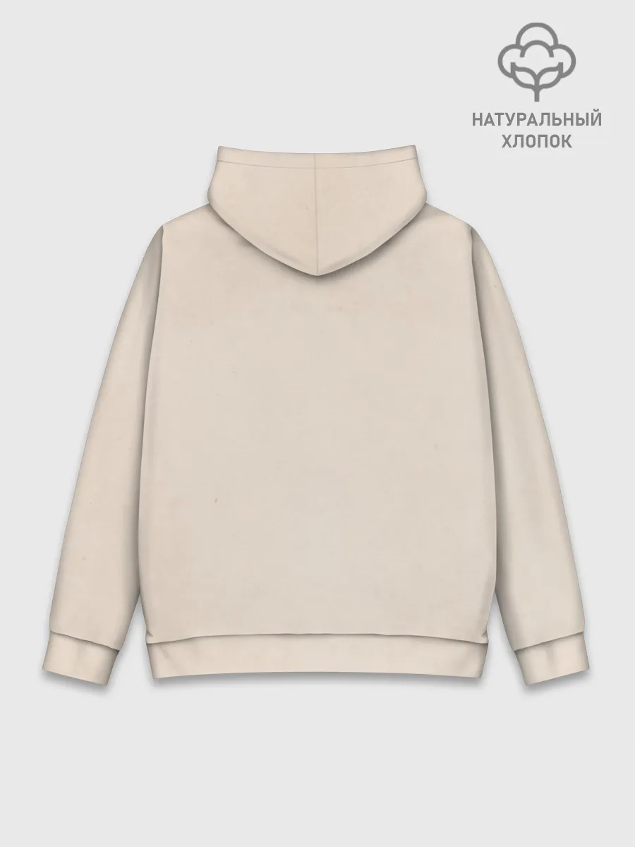 Худи мужской база хлопок / Новогодний кот