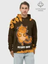 Худи мужской база хлопок / КОТ - FLUFF OFF / Отвали