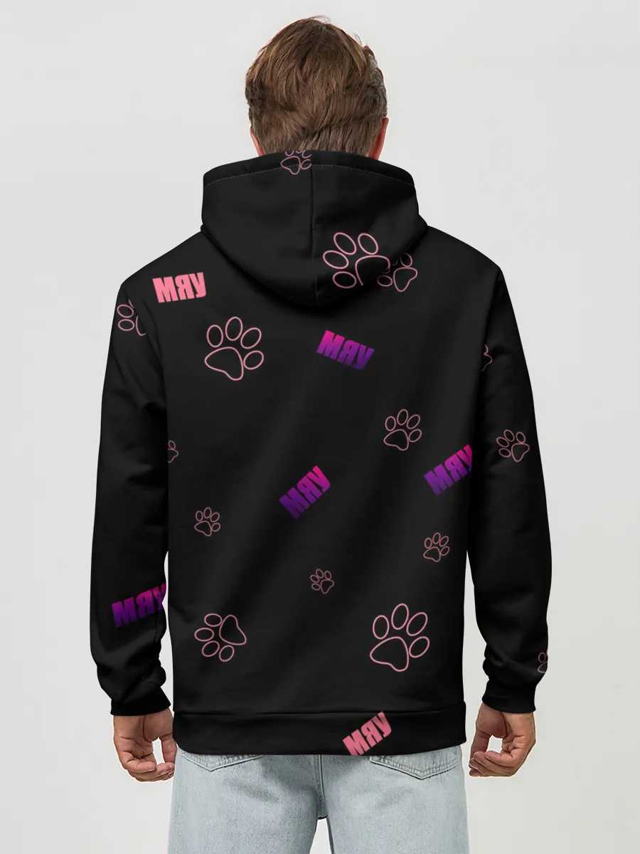 Худи мужской база хлопок / Котик-антидепрессант