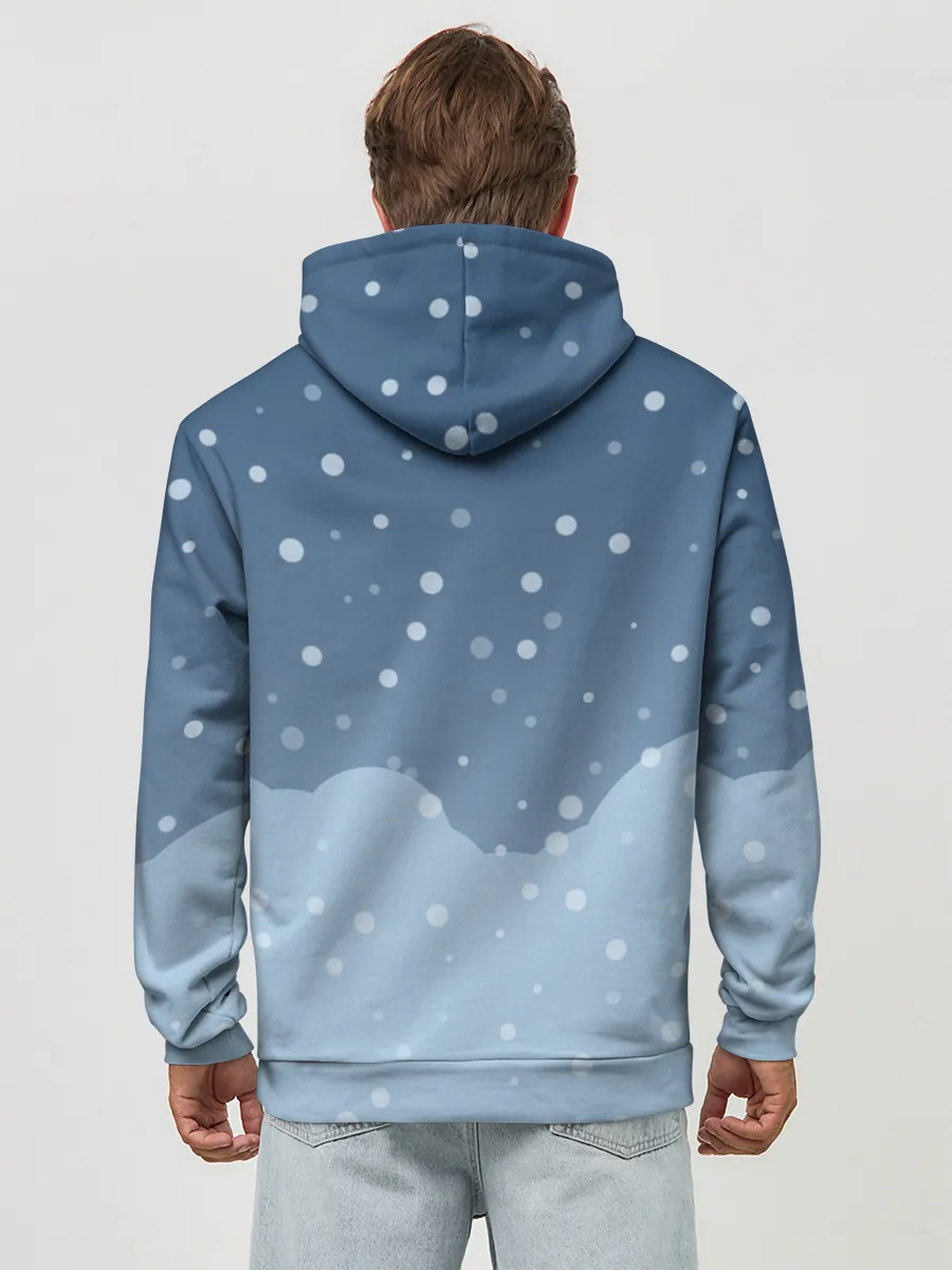 Худи мужской база хлопок / Новогодний Пикачу