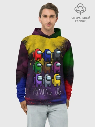 Худи мужской база хлопок / AMONG US.