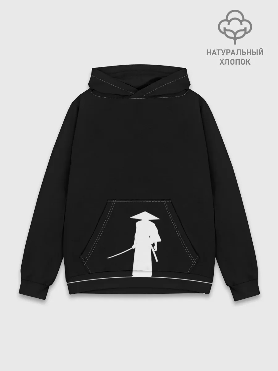 Худи мужской база хлопок / Одинокий самурай
