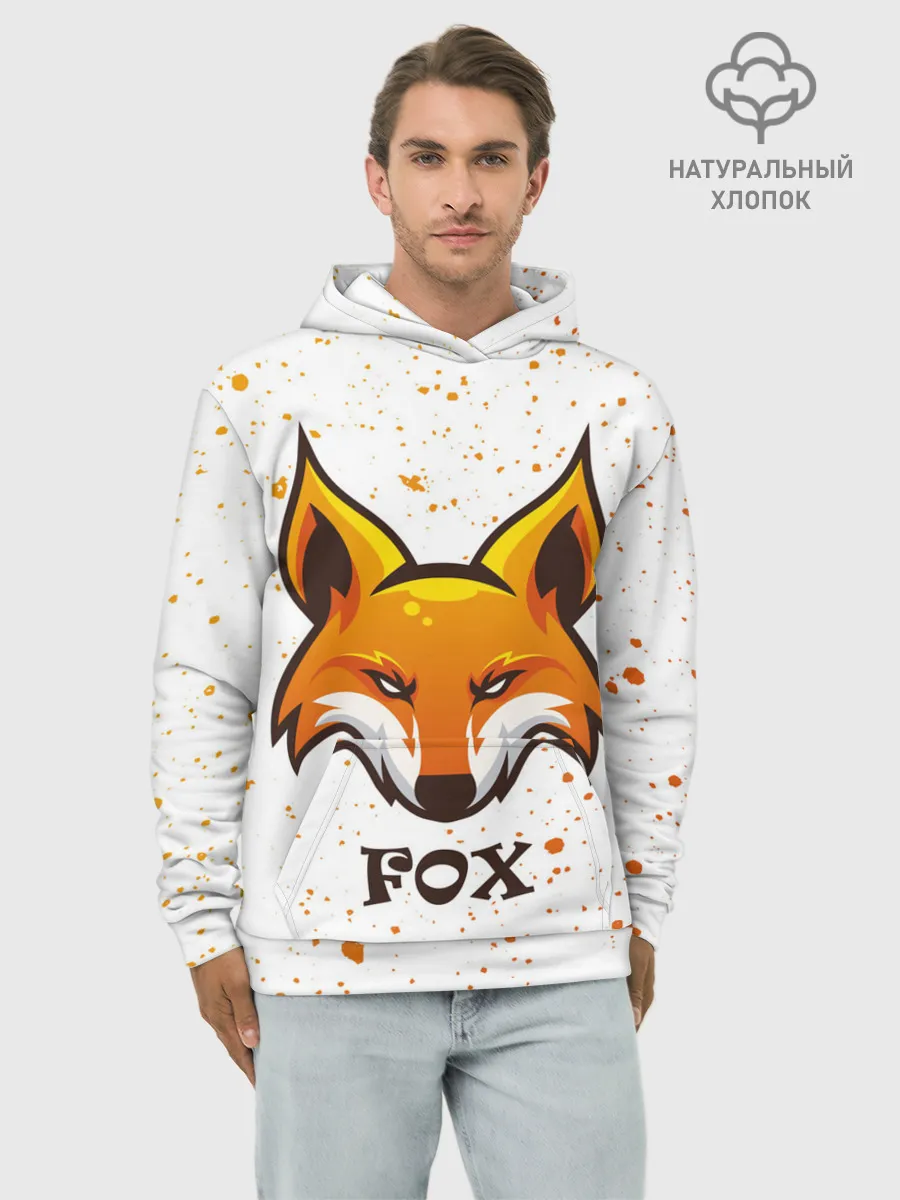 Худи мужской база хлопок / FOX