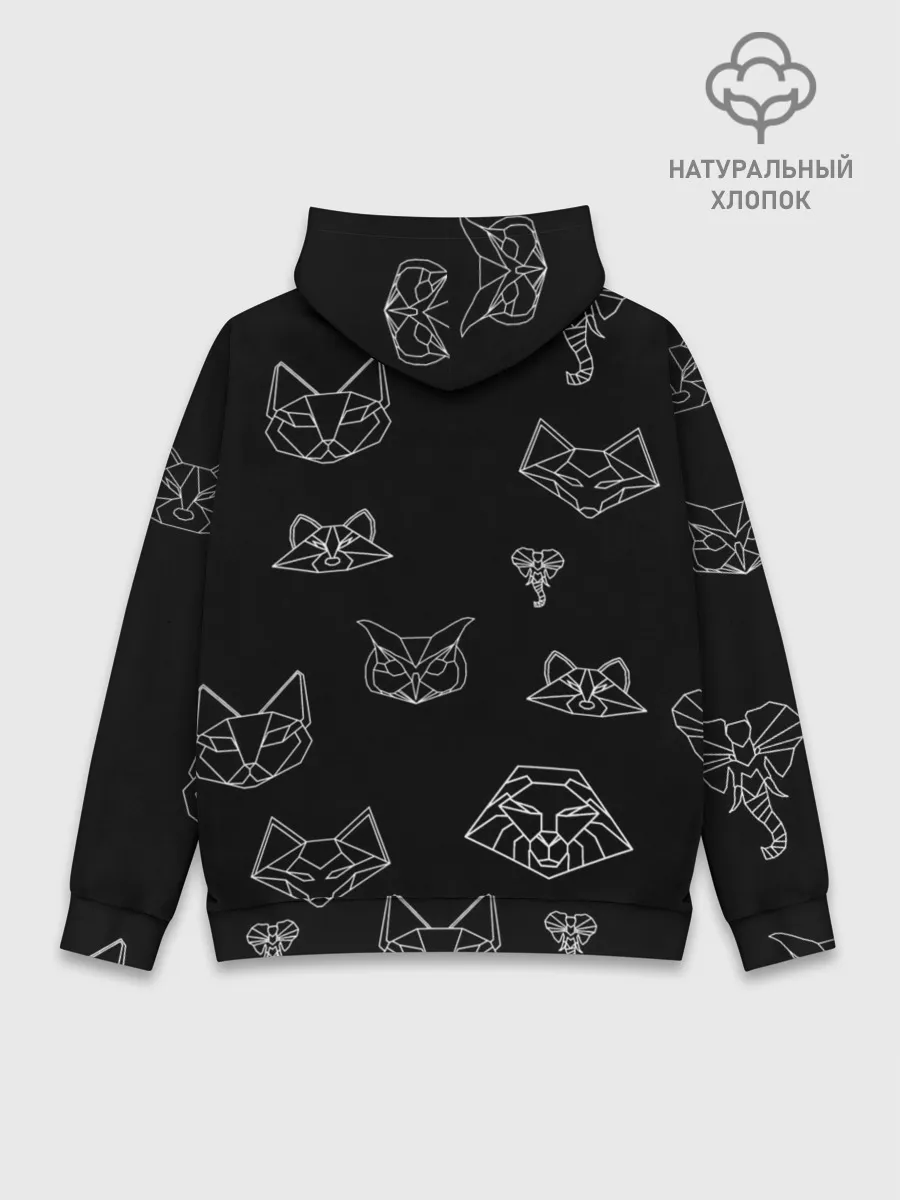 Худи мужской база хлопок / Фигуры животных