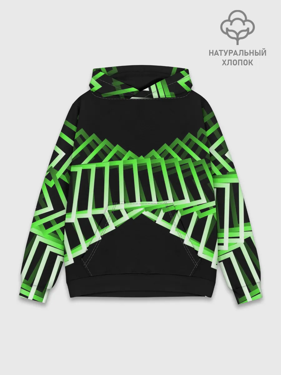 Худи мужской база хлопок / Неоновые квадраты