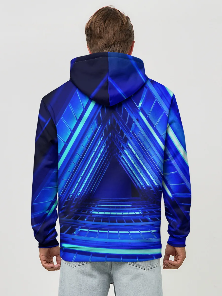 Худи мужской база хлопок / Неоновый тоннель