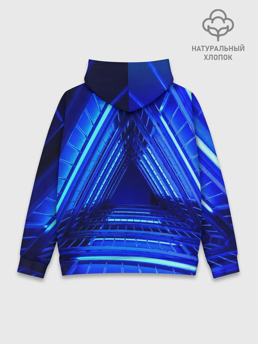 Худи мужской база хлопок / Неоновый тоннель