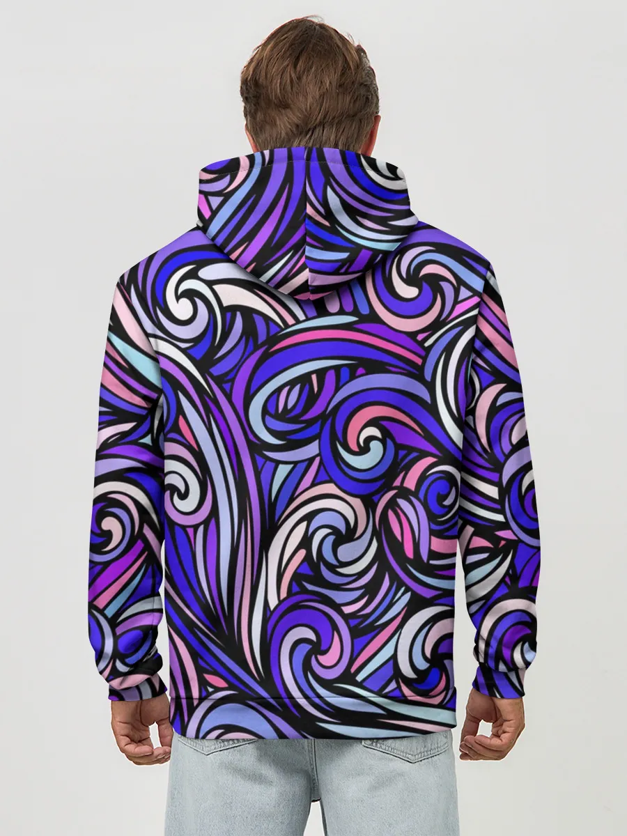 Худи мужской база хлопок / Волны