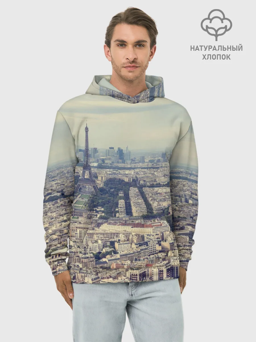 Худи мужской база хлопок / Париж