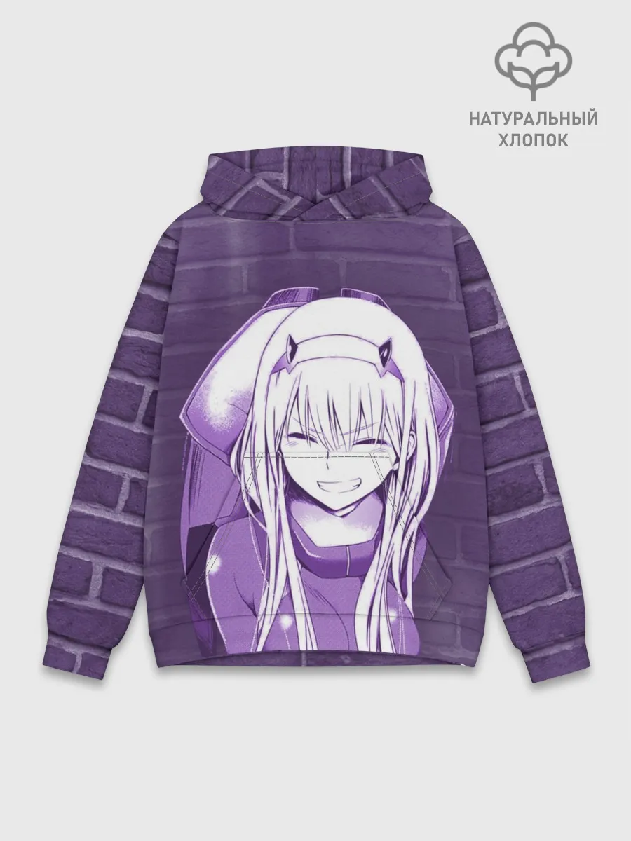 Худи мужской база хлопок / Zero Two brickwall