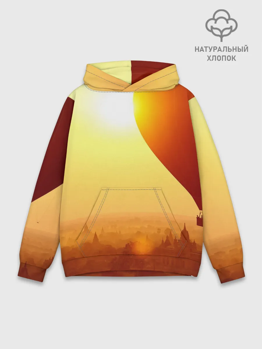 Худи мужской база хлопок / Город в пустыне