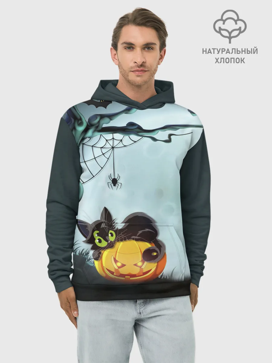 Худи мужской база хлопок / HALLOWEEN.