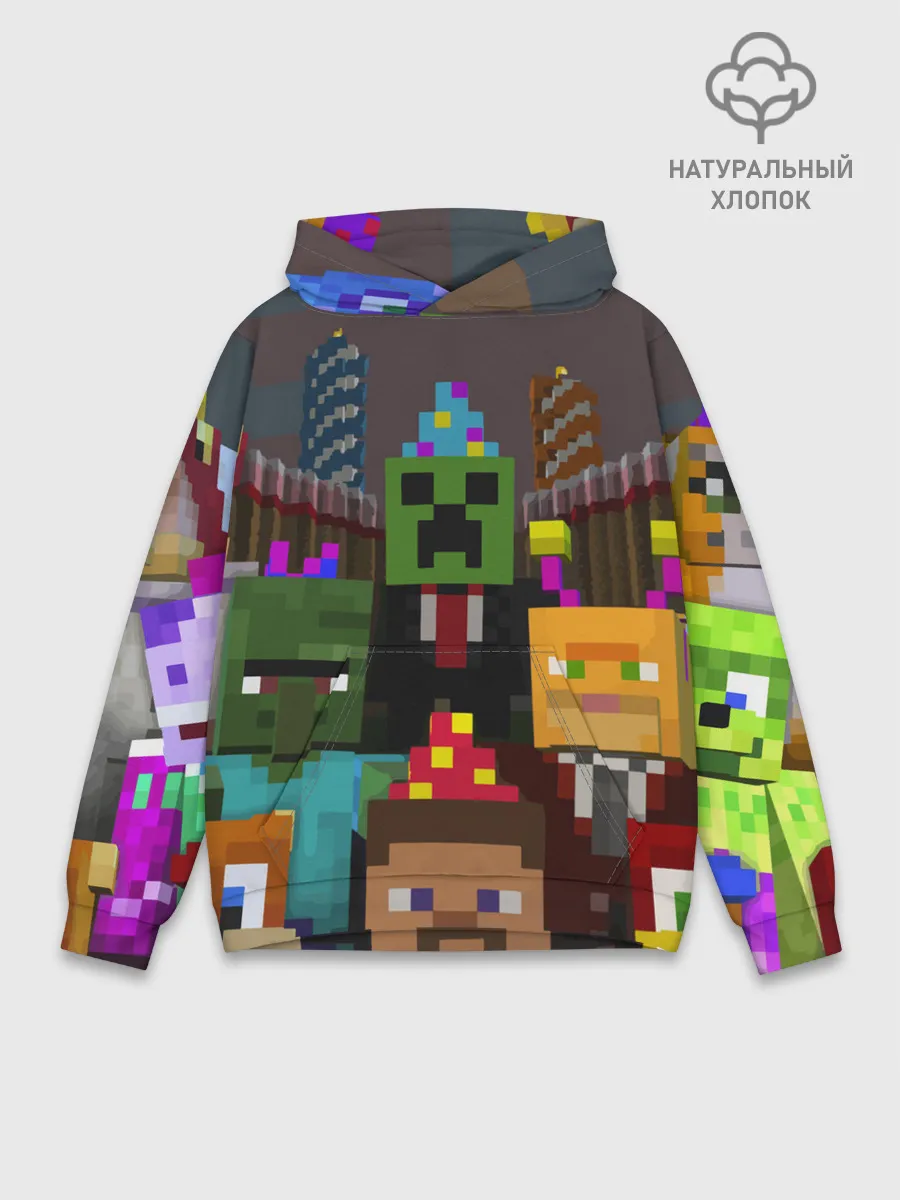 Худи мужской база хлопок / MINECRAFT