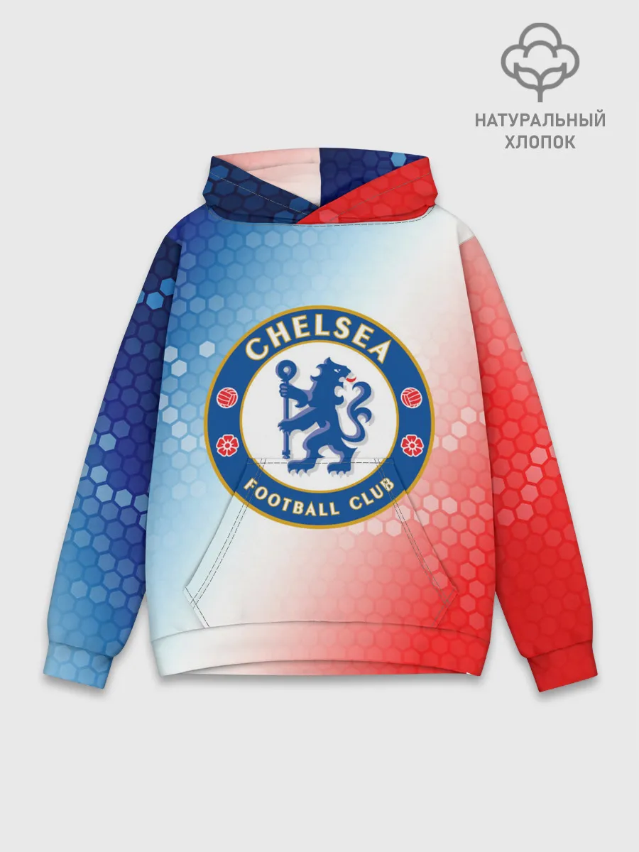 Худи мужской база хлопок / CHELSEA F.C. / ЧЕЛСИ