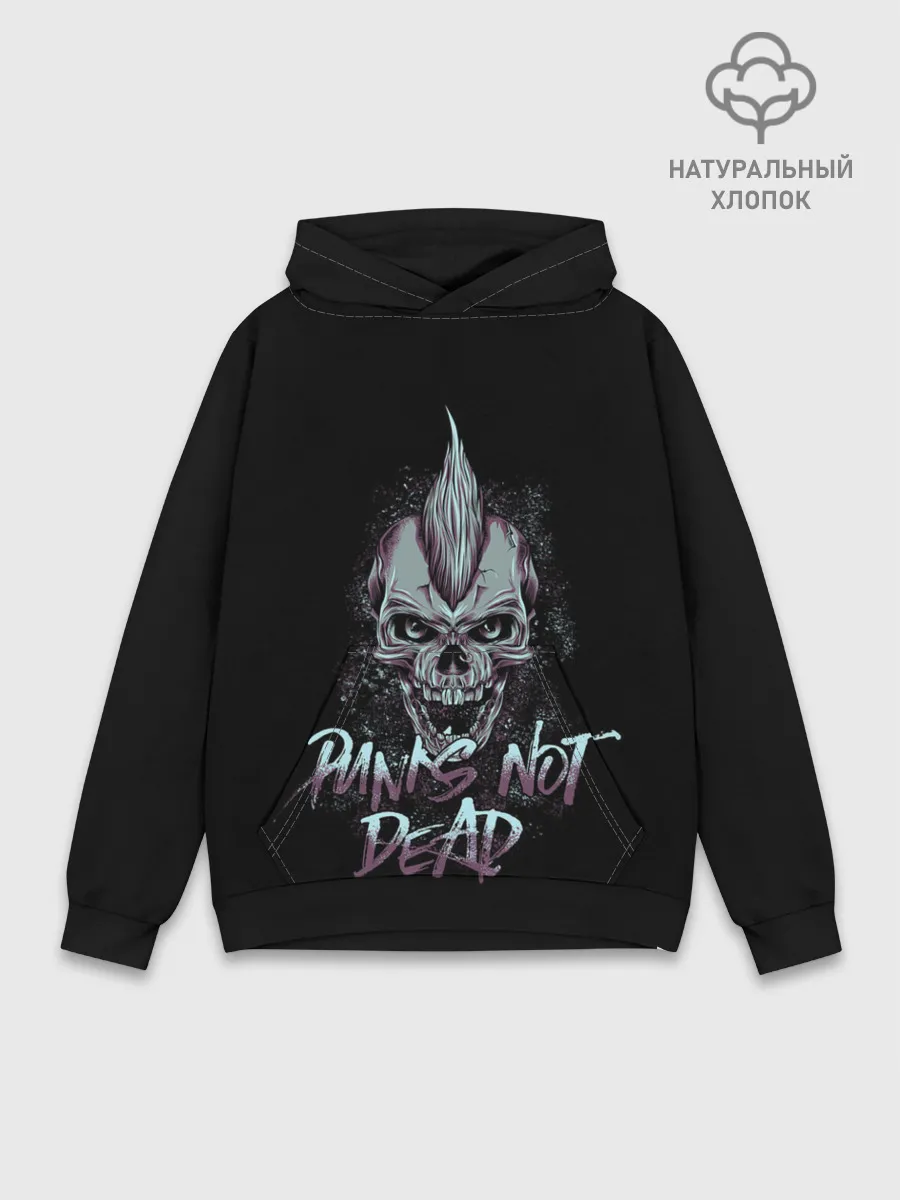 Худи мужской база хлопок / PUNKS NOT DEAD