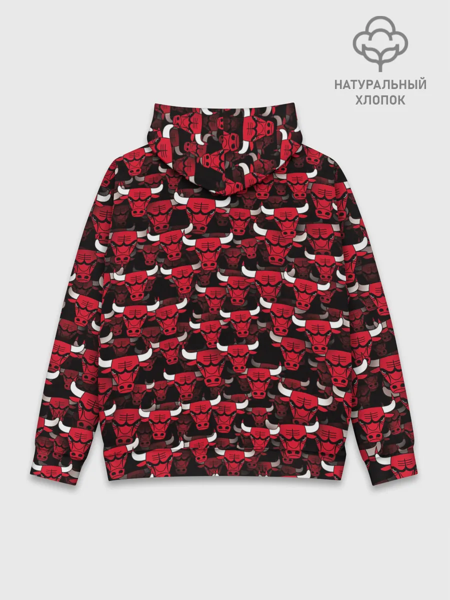 Худи мужской база хлопок / Быки Chicago Bulls