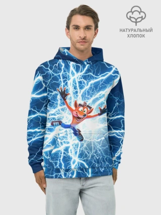 Худи мужской база хлопок / Crash Bandicoot