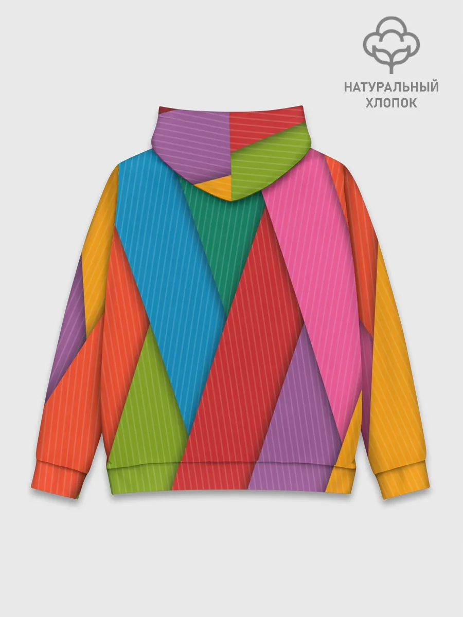 Худи мужской база хлопок / Разноцветный узор