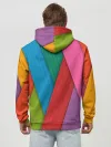 Худи мужской база хлопок / Разноцветный узор