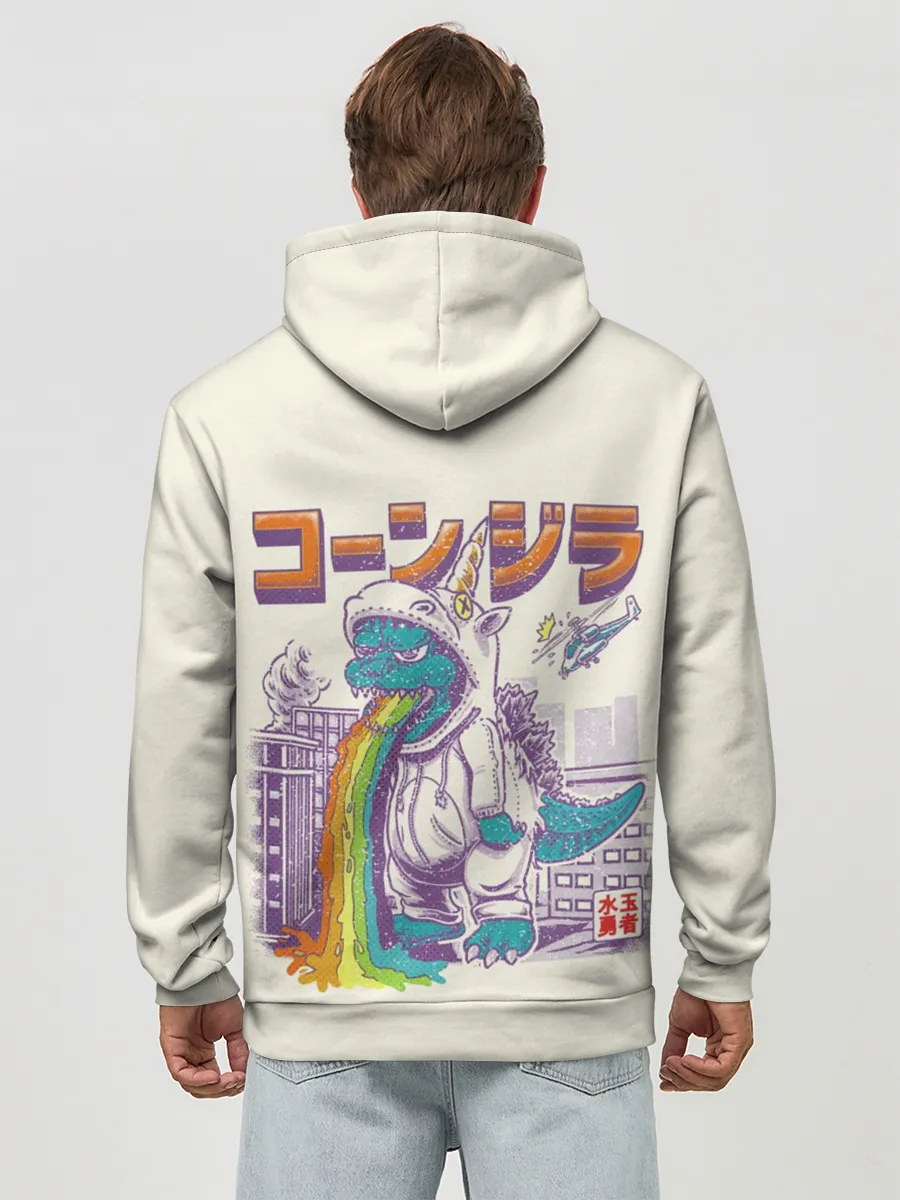 Худи мужской база хлопок / Годзилла Единорог