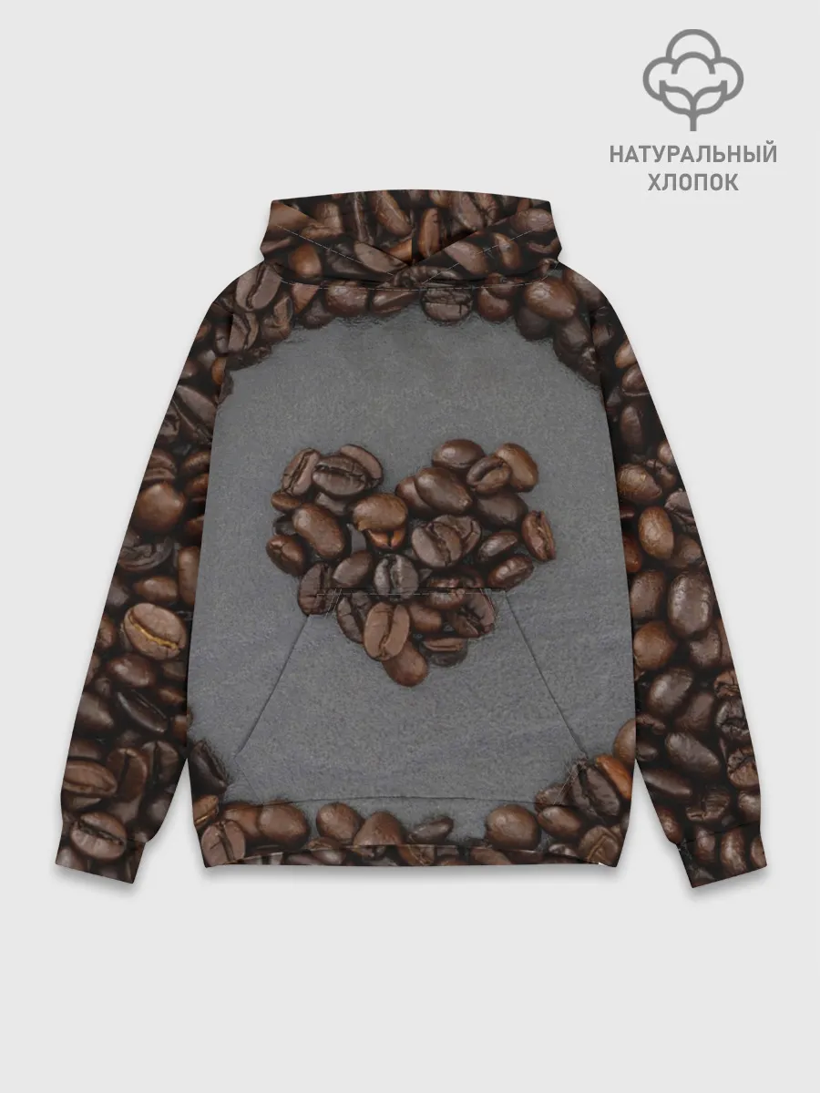 Худи мужской база хлопок / Люблю кофе