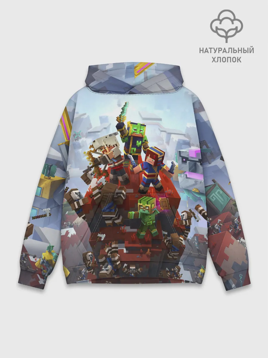 Худи мужской база хлопок / Minecraft Dungeons