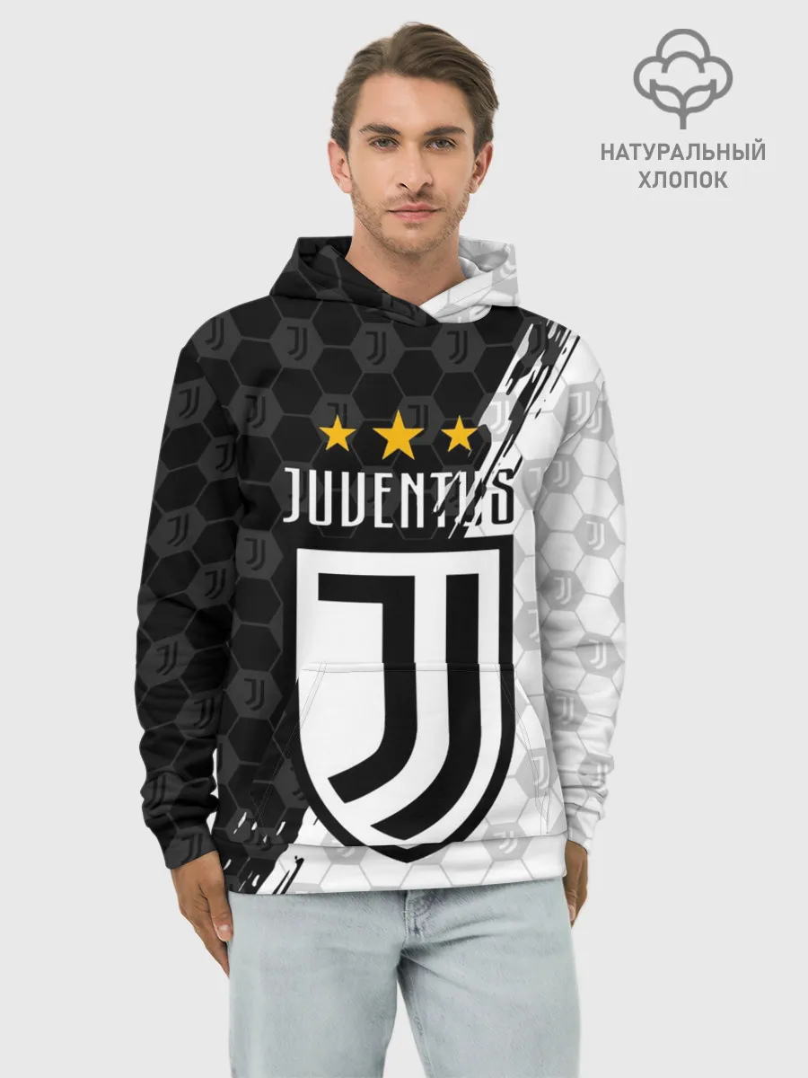 Худи мужской база хлопок / JUVENTUS