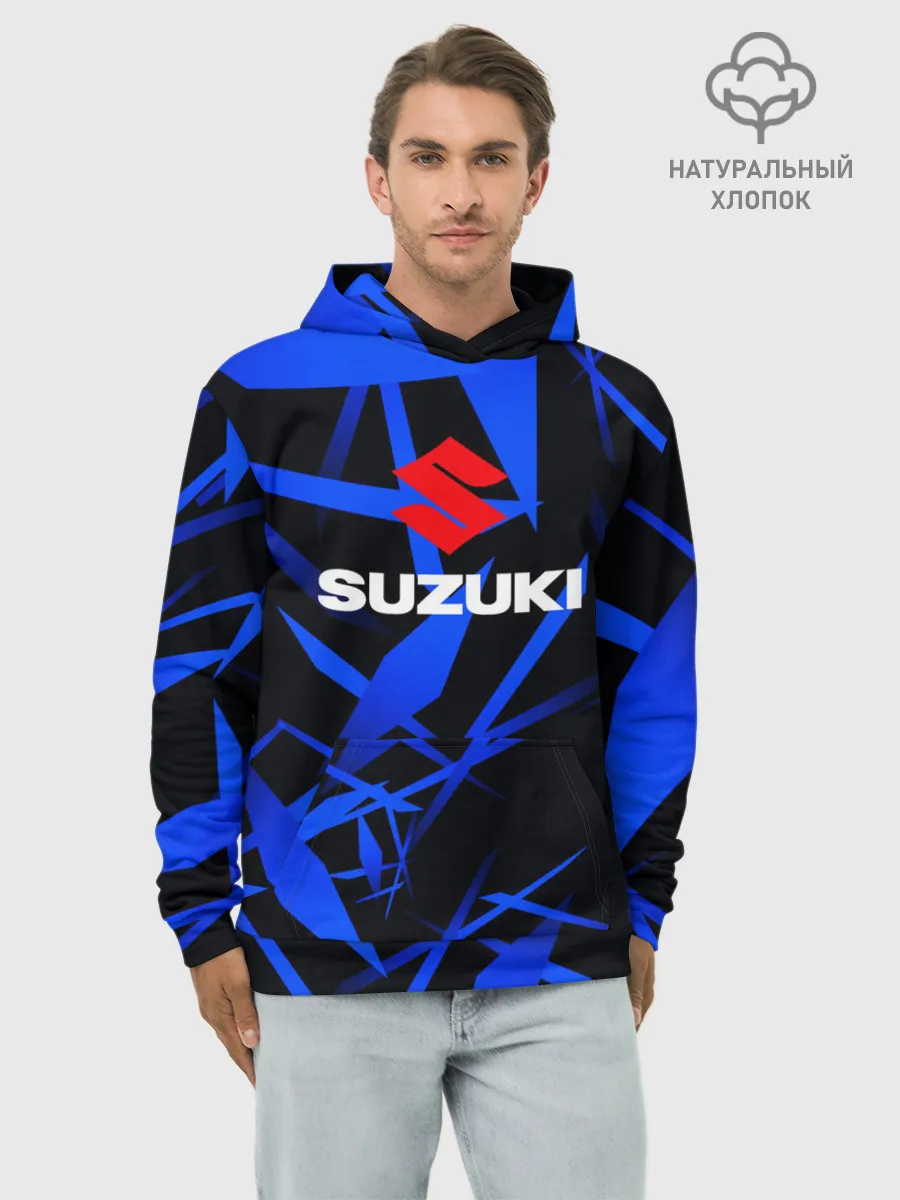 Худи мужской база хлопок / Suzuki