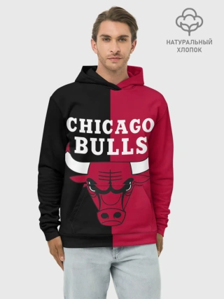 Худи мужской база хлопок / Чикаго Буллз