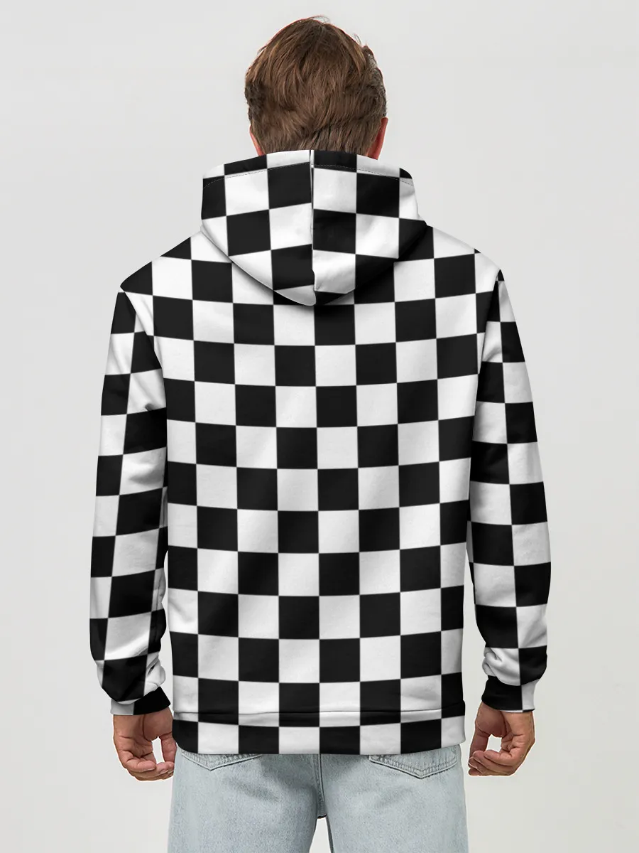 Худи мужской база хлопок / Шахматка