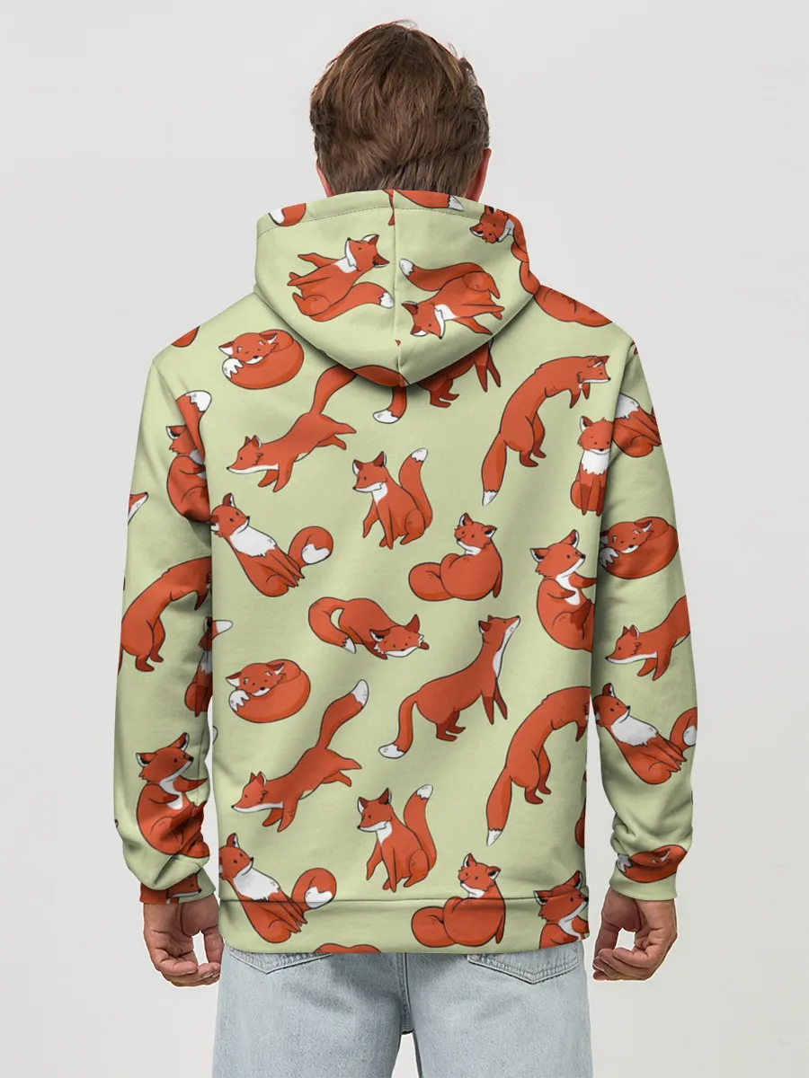 Худи мужской база хлопок / Осенние лисички