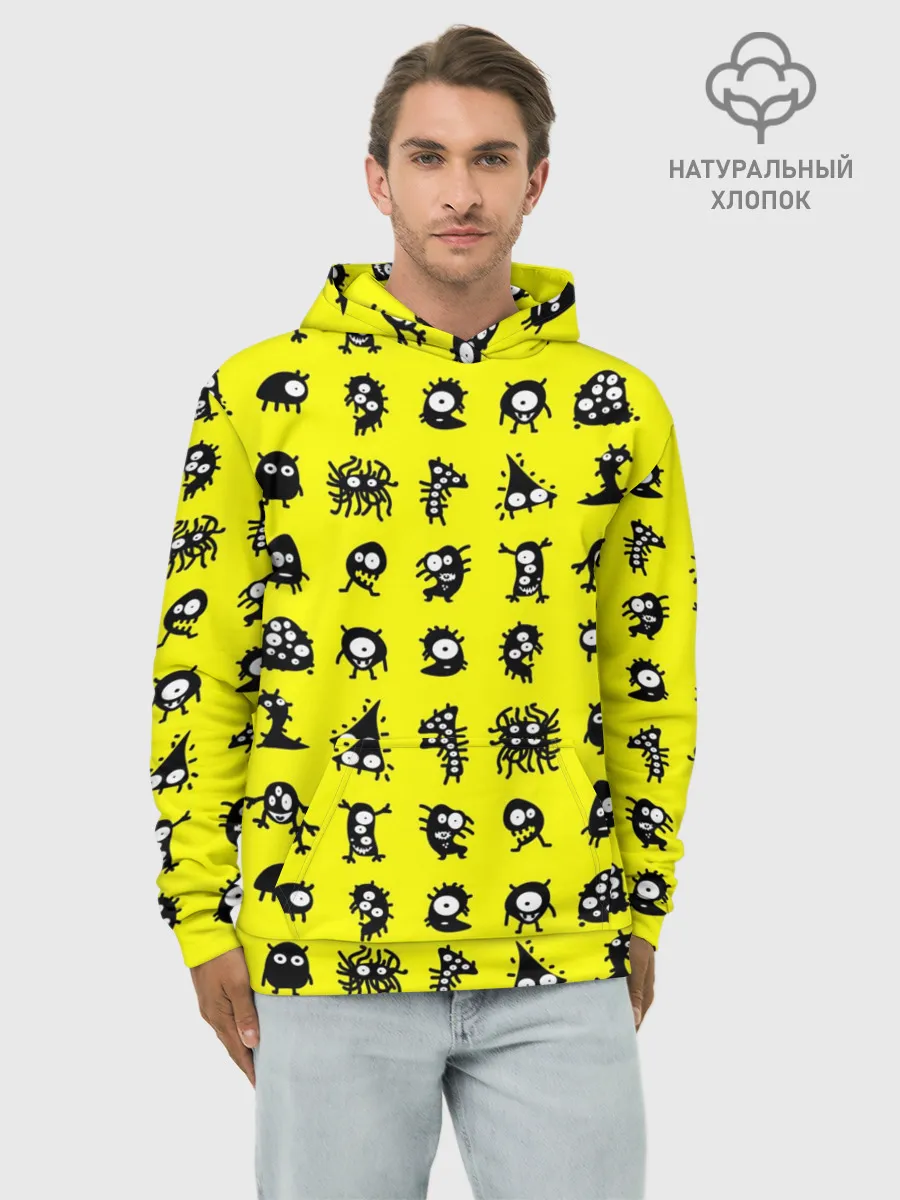 Худи мужской база хлопок / монстры