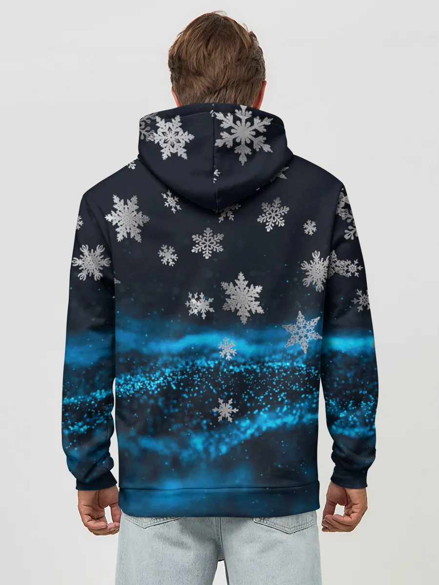 Худи мужской база хлопок / Пикачу Новогодний