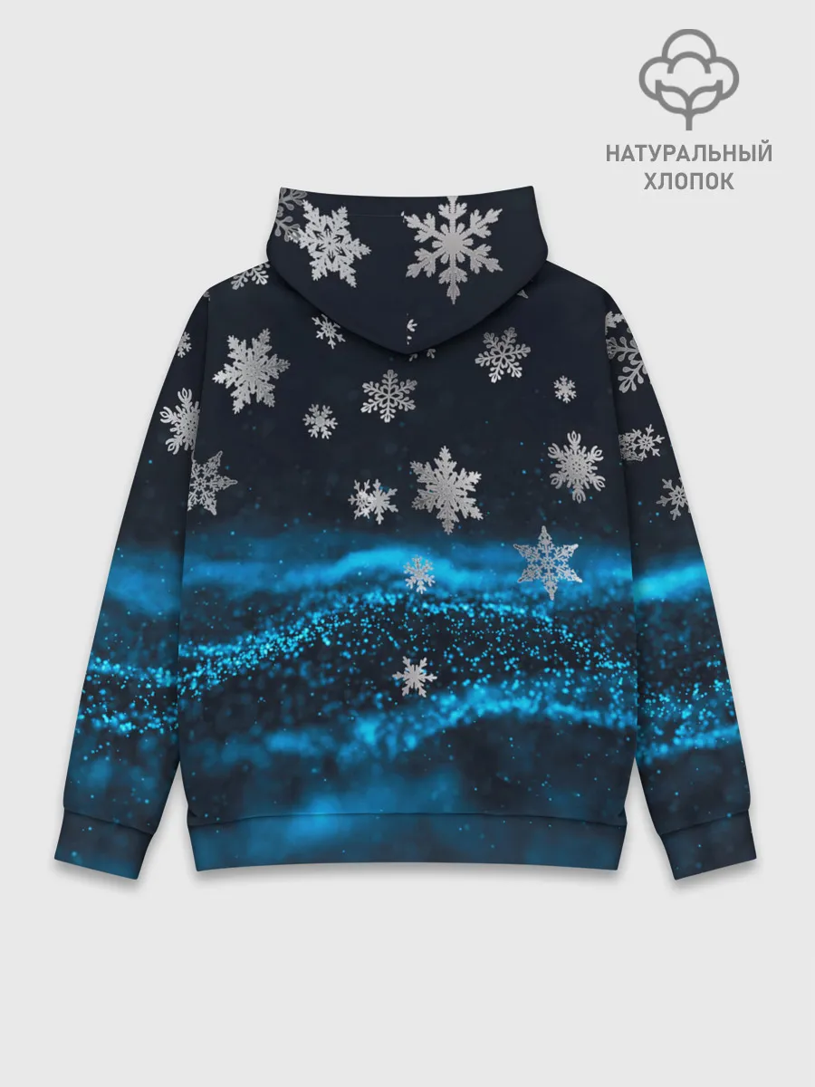 Худи мужской база хлопок / Пикачу Новогодний