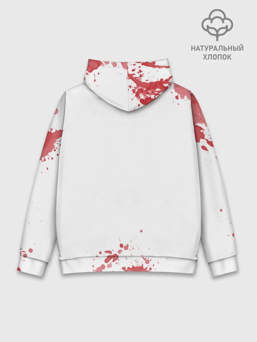 Худи мужской база хлопок / Лицо со шрамом