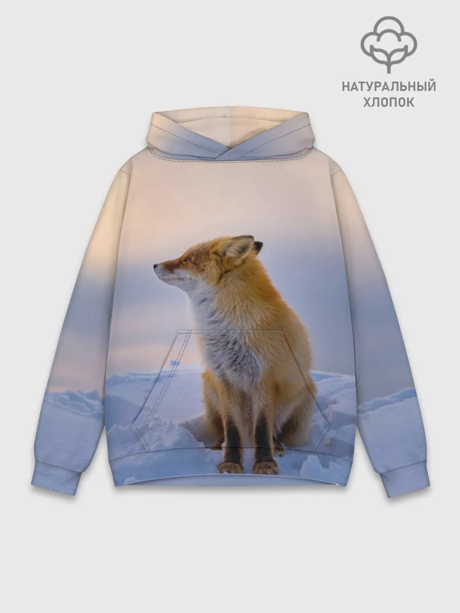 Худи мужской база хлопок / Лисичка